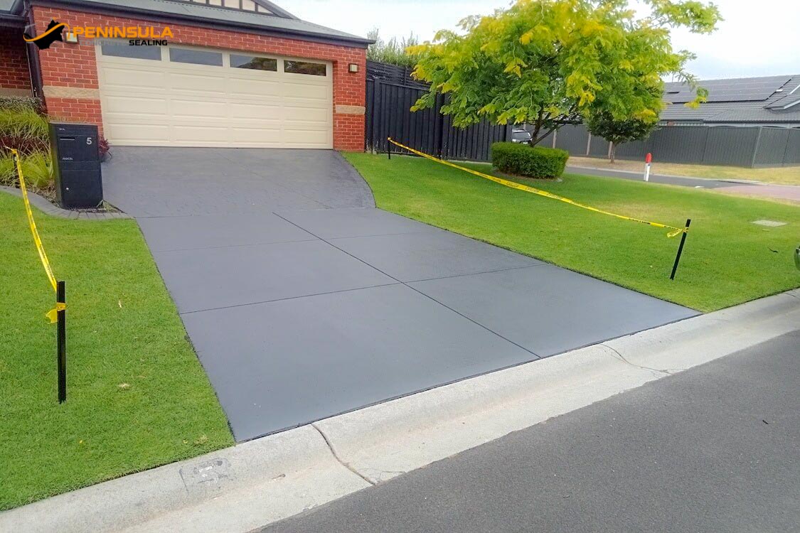 Driveway after 2 Pack coating in Ironstone