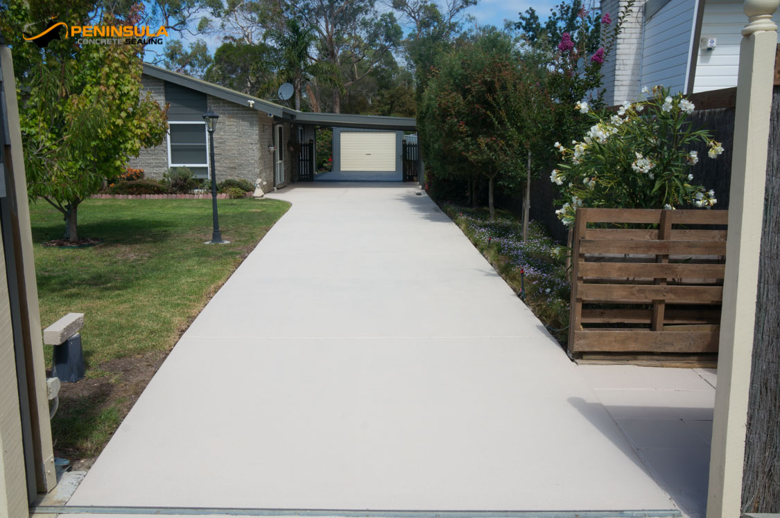 Driveway after resurfacing and painting
