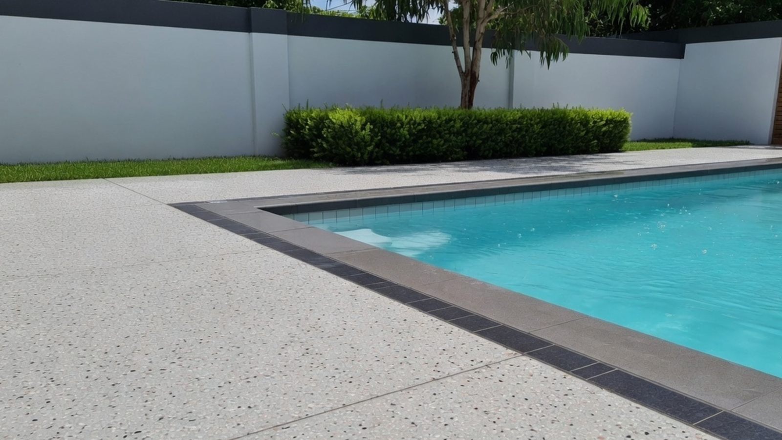 Non-slip sealed pool area paving