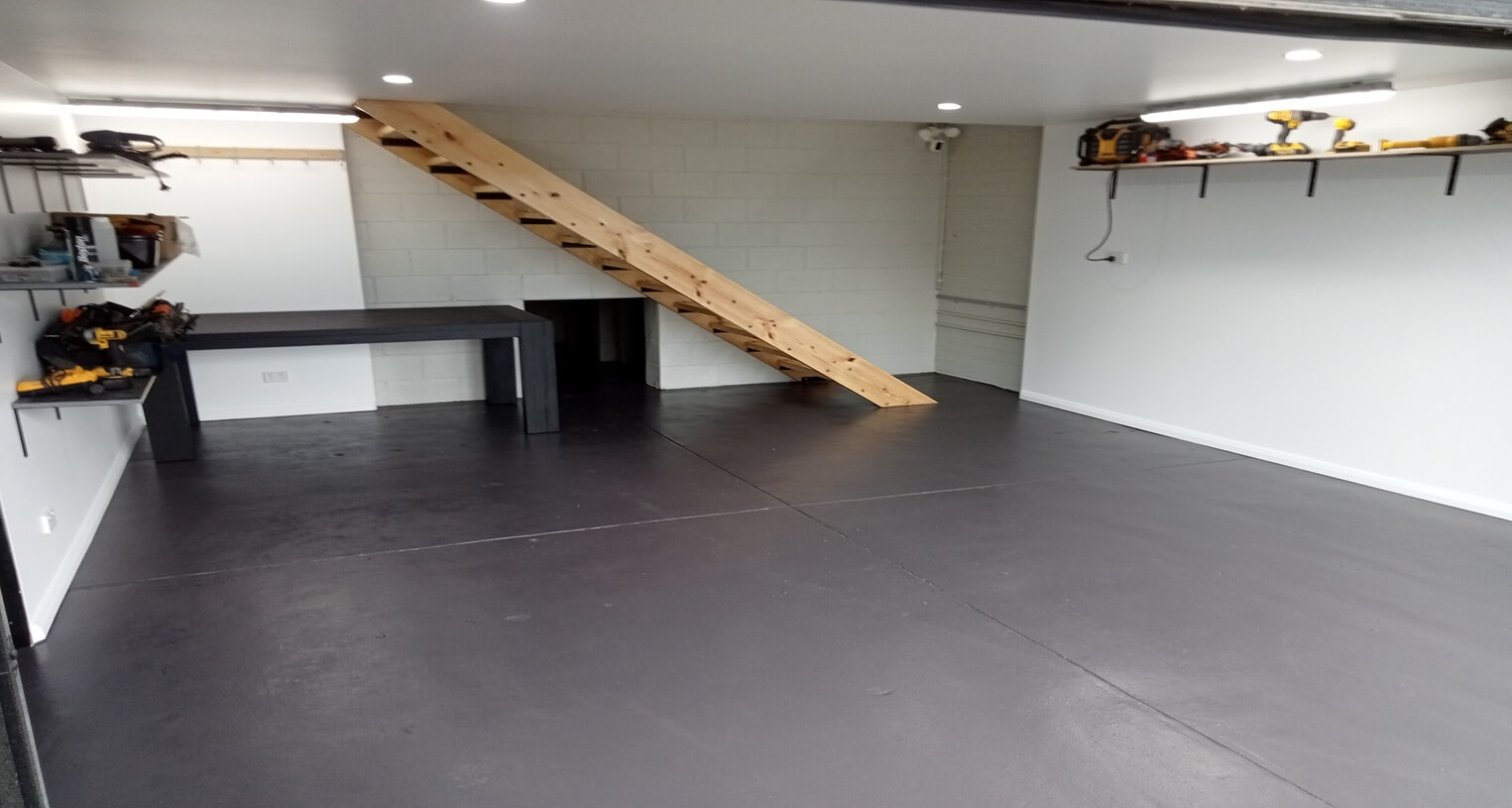 Garage floor painting after