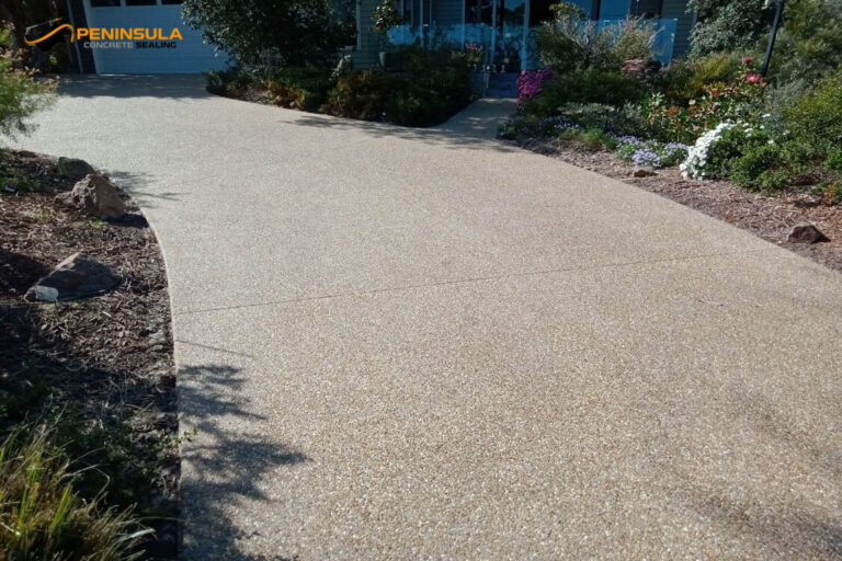 exposed aggregate sealing with one coat of Nutech Agreseal
